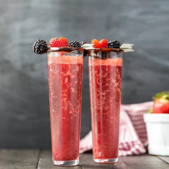 Chocolate Strawberry Wine Smoothie - Recipe photo by the cookie rookie