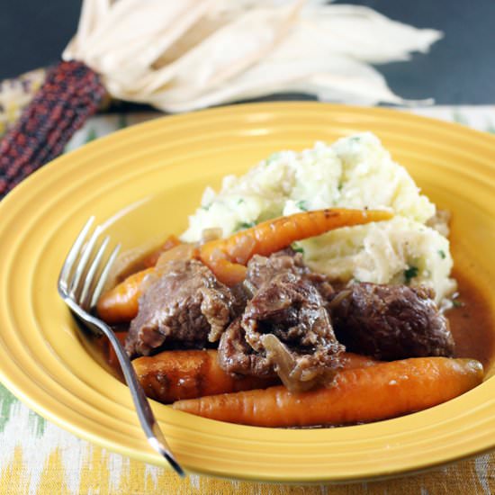Beer and wine braised beef stew - Recipe photo by Food Gal