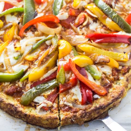 Cauliflower Crust Pizza - Recipe photo by cupcakesandhammers