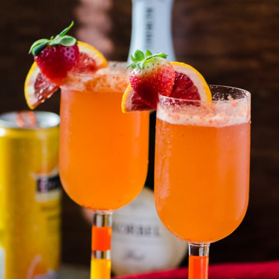 Strawberry Blood Orange Mimosa - Recipe photo by MyCookingSpot