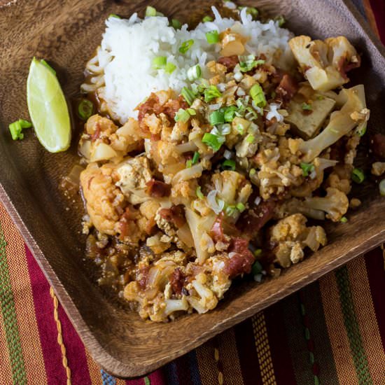 Cauliflower and Tofu Curry - Recipe photo by infinebalance