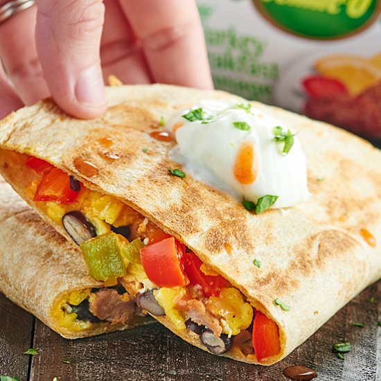Sausage Breakfast Quesadilla - Recipe photo by showmetheyummy