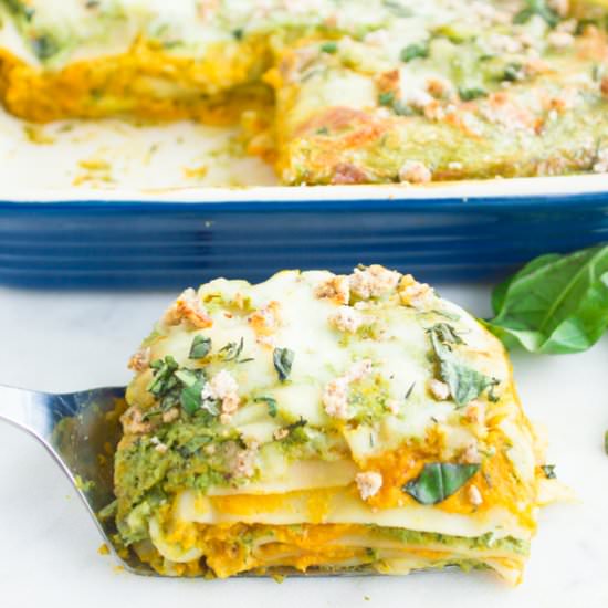 Squash Basil Amaretti Lasagna - Recipe photo by two.purple.figs