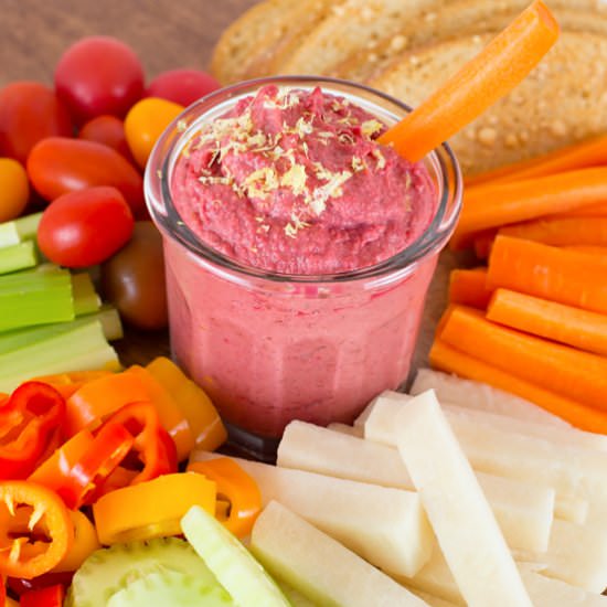 Beet Hummus - Recipe photo by Joy In Every Season