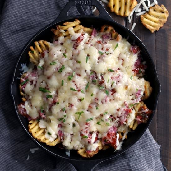 Reuben Waffle Fries - Recipe photo by Melanie Makes