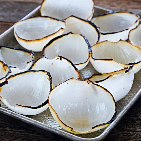 Charred Onion Petals - Recipe photo by ourapronstrings