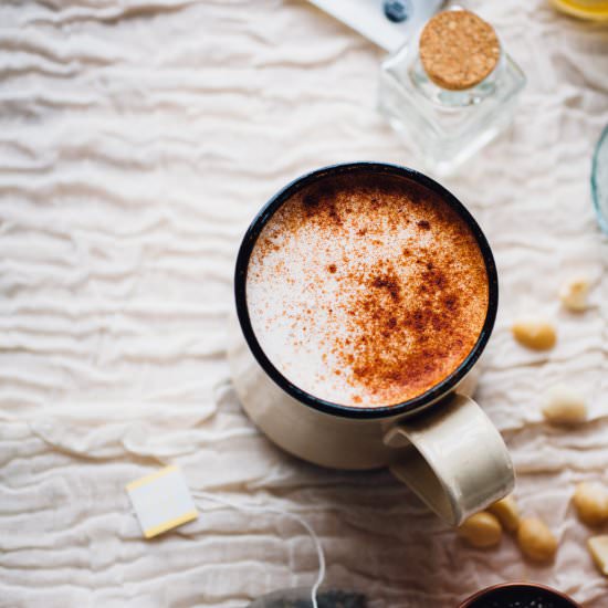 Macadamia Yerba Mate Latte - Recipe photo by frolic chocolate
