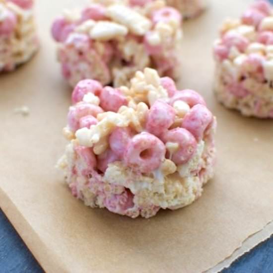 Naturally Pink Rice Crispy Treats - Recipe photo by eatingmadeeasy