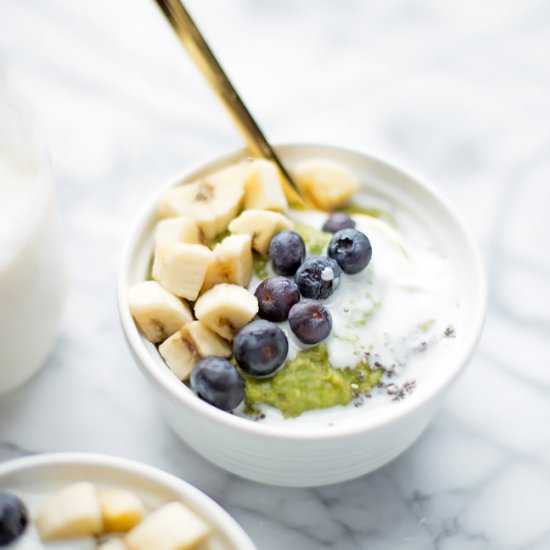 Green Vanilla Bean Steel Cut Oats - Recipe photo by balancedberry