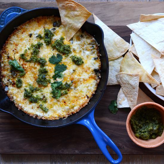 Roasted Poblano Queso Fundido - Recipe photo by ALifeWellConsumed