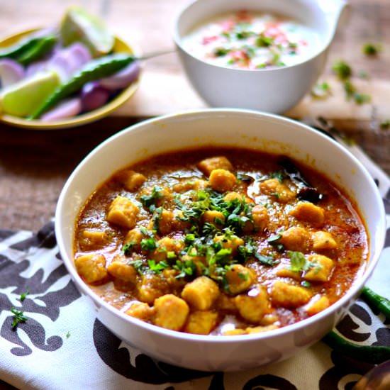 Gatte Ki Sabzi - Recipe photo by Spoon Fork And Food