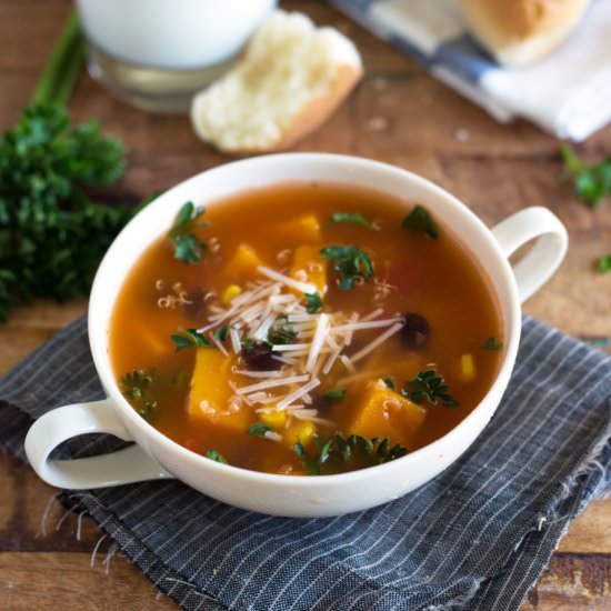 Quinoa Butternut Squash Soup - Recipe photo by Grateful Ventures