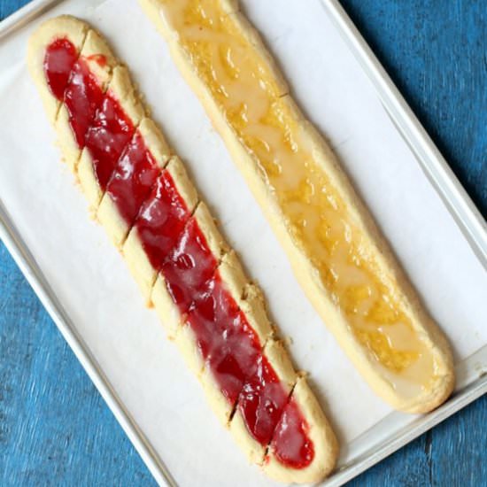 Raspberry Ribbons - Recipe photo by Sailu