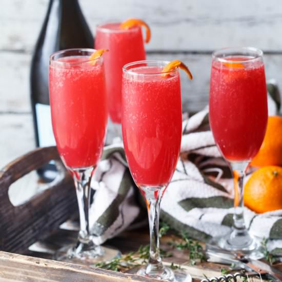 Blood Orange Thyme Mimosas - Recipe photo by sharedappetite
