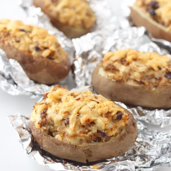 Twice Baked Taco Potatoes - Recipe photo by livingwellkitchen