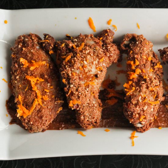 Orange Chocolate Chili Wings - Recipe photo by The Primal Desire