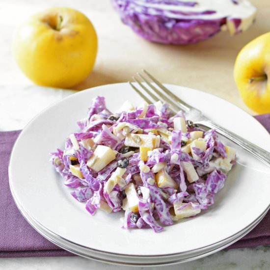 Opal Apple & Red Cabbage Slaw - Recipe photo by SimpleSeasonal