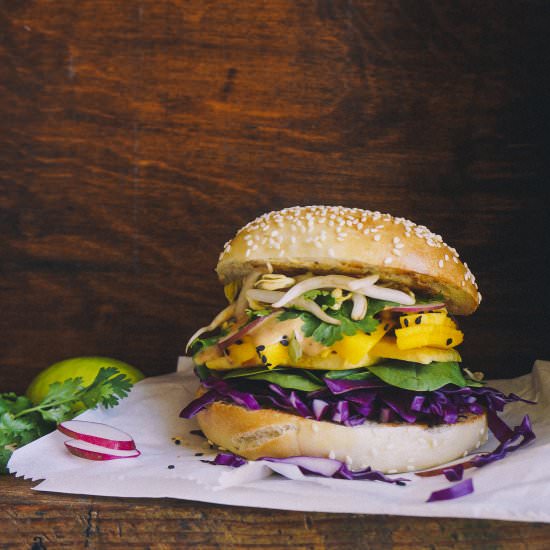 Asian Bagel Sandwich - Recipe photo by anettv