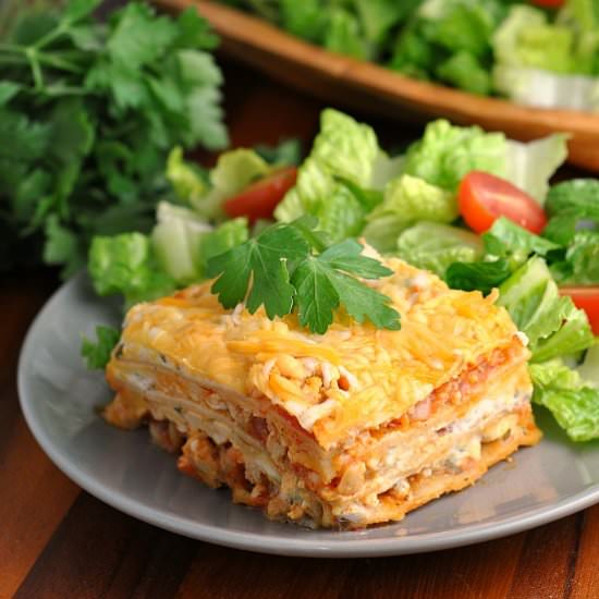 Buffalo Chicken Lasagna - Recipe photo by PreventionRD