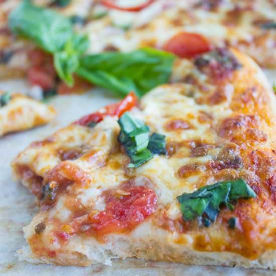 Pizza Margherita - Recipe photo by two.purple.figs