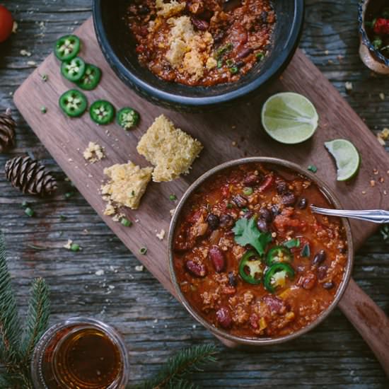 Turkey & Bean Chili - Recipe photo by foolproofliving.com