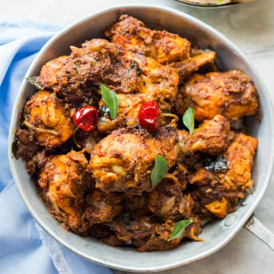 Spicy Chettinad Pepper Chicken Fry - Recipe photo by myfoodstory