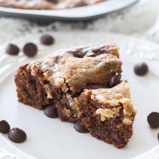 Dark Chocolate Toffee Coffee Cake - Recipe photo by a latte food