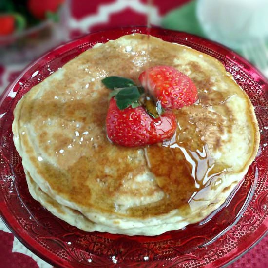 Healthy Quinoa Pancakes - Recipe photo by sewlicious