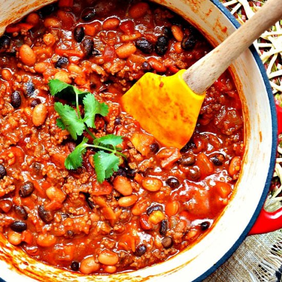 Pineapple Teriyaki Chili - Recipe photo by Breezy Bakes