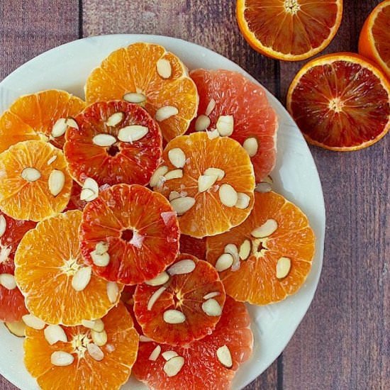 Winter Citrus Salad with Almonds - Recipe photo by ahueats
