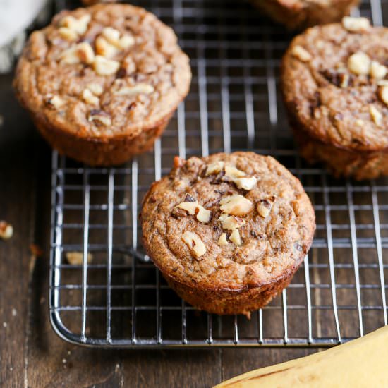 Paleo Banana Nut Muffins - Recipe photo by bakerita