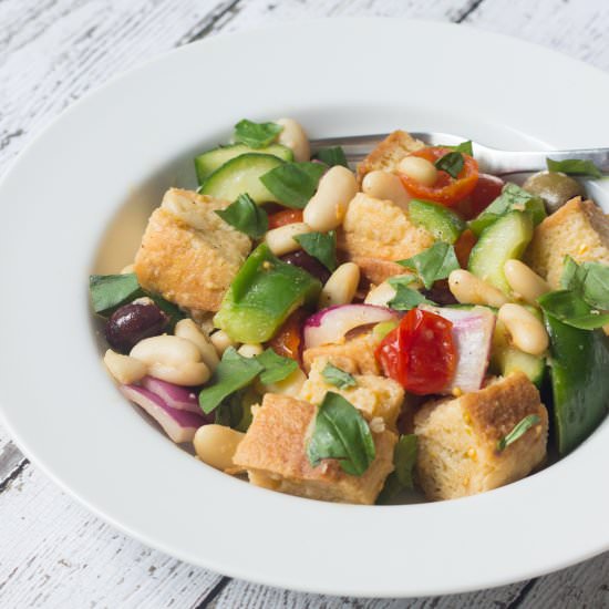 White Bean & Tomato Bread Salad - Recipe photo by Prepgreen