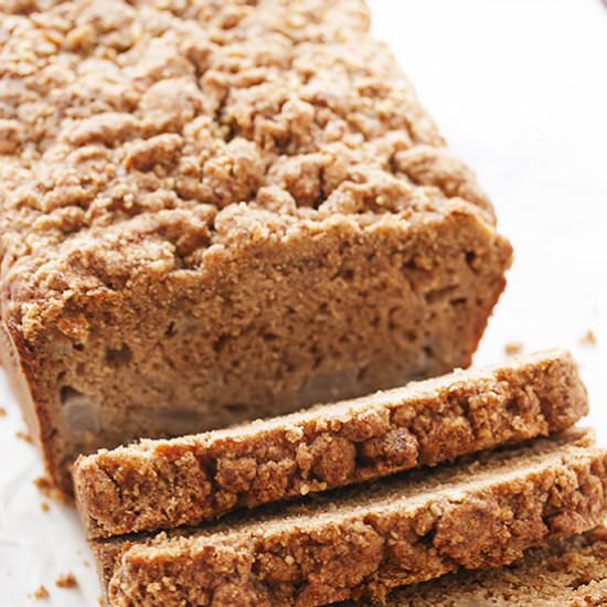 Pear Bread with Streusel Topping - Recipe photo by justalittlebitofbacon