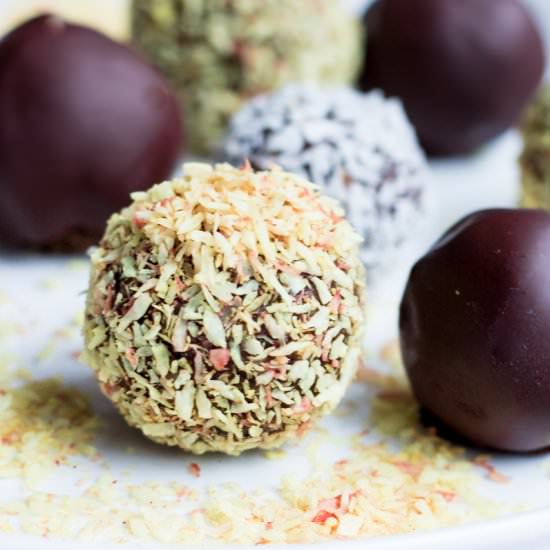 Nut Free Chocolate Orange Raw Balls - Recipe photo by happyhealthblog