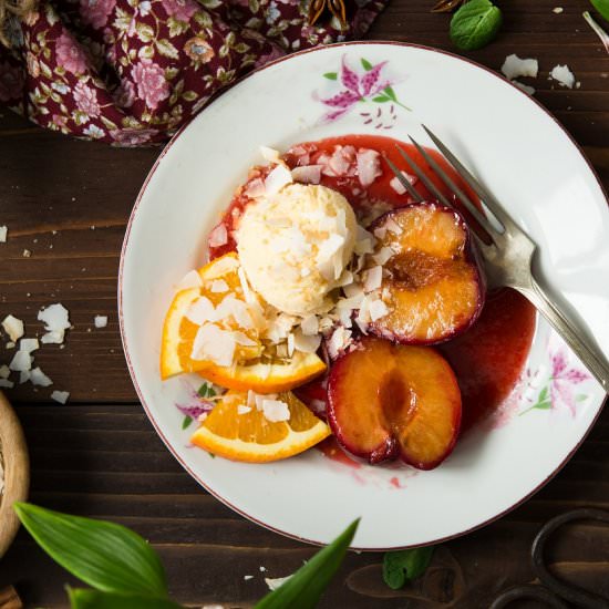 Honey Roasted Plums - Recipe photo by veselina zheleva