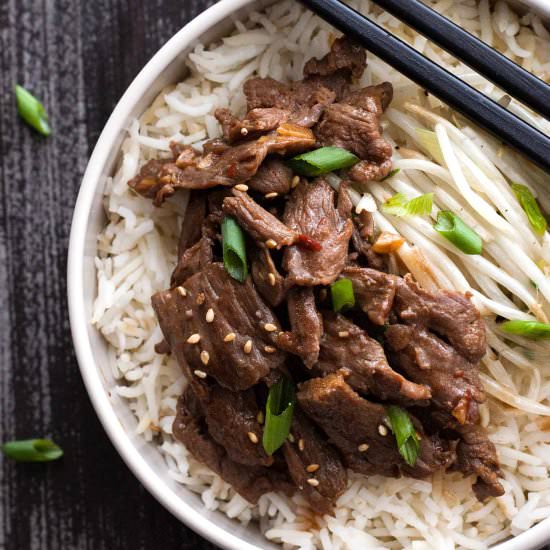 Spicy Beef & Sprout Bowls - Recipe photo by strawmarysmith