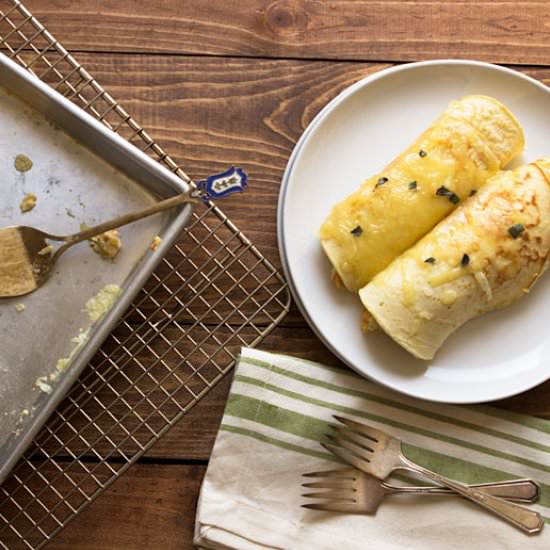 Chicken Filled Pancakes - Recipe photo by cupofzest