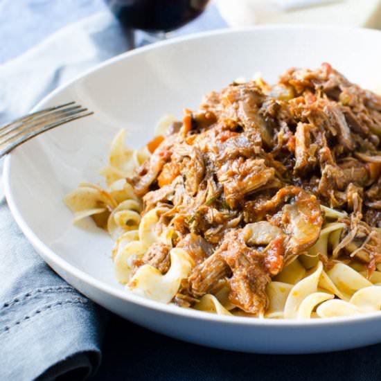 Hearty Homestyle Pork Ragout - Recipe photo by garlic and zest