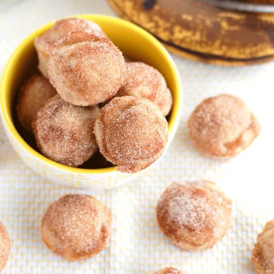 Cinnamon Sugar Banana Donut Holes - Recipe photo by foodlovinfamily