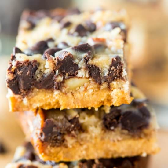 Paleo & Vegan Magic Cookie Bars - Recipe photo by foodfaithfitness