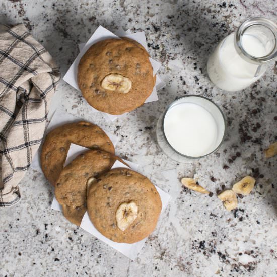 Banana Chocolate Chip Cookies - Recipe photo by iwillnoteatoysters