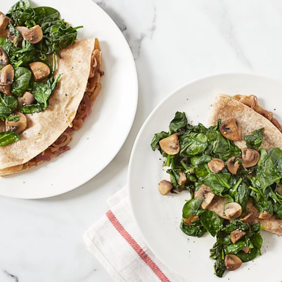 Caramelized Onion Crepes - Recipe photo by purplecarrot