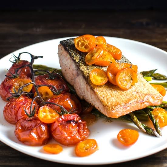 Pan Fried Salmon with Kumquats - Recipe photo by The Flavor Bender