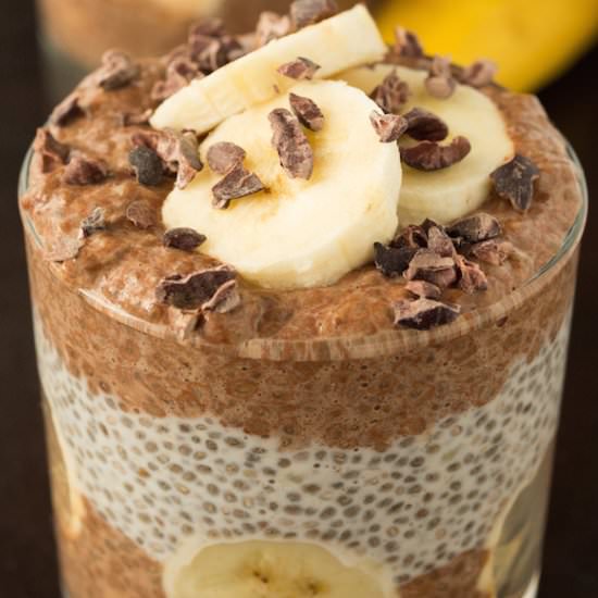 Banana Cacao Chia Seed Pudding - Recipe photo by cookingwithjanica