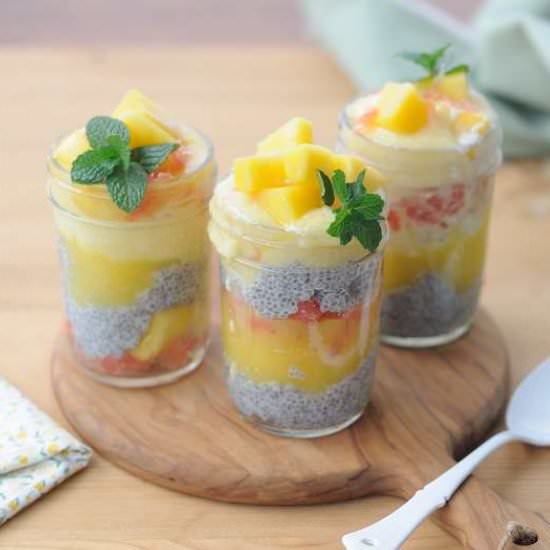 Mango Pomelo Chia - Recipe photo by Beanpanda