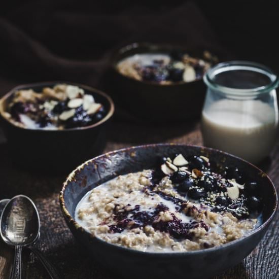 Blueberry Almond Oatmeal - Recipe photo by EatGood4Life