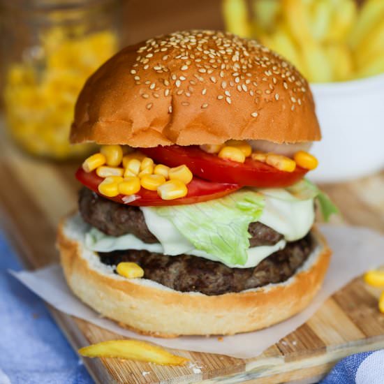 Double Beef Burgers - Recipe photo by littlesunnykitchen