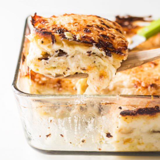 Artichoke Mushroom Lasagna - Recipe photo by GreenHealthyCooking