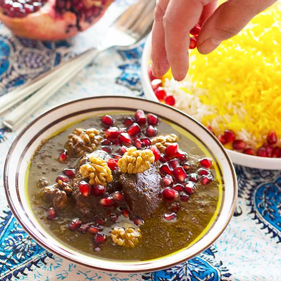 Persian Pomegranate & Walnut Stew - Recipe photo by unicorns in the kitchen