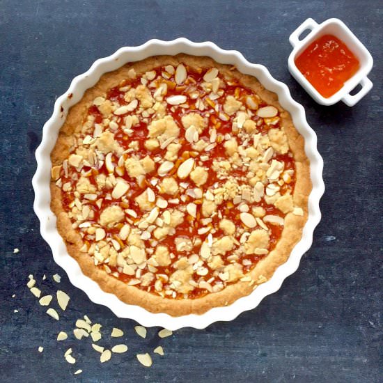 Shortbread Jam Tart - Recipe photo by marilenaskitchen
